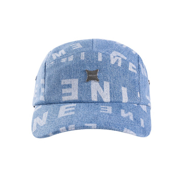 Logo Denim 5 Panel Hat - Blue