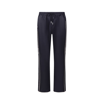 Satin Windbreaker Pants - Black