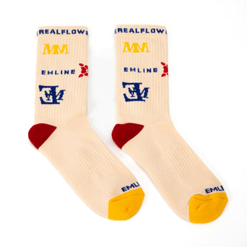 Emline Logo Socks - Cream