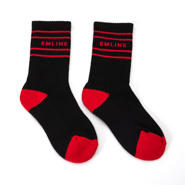 Kids Emline Socks - Black/Red