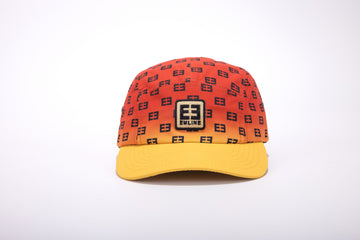 Monogram Hat- Red/Yellow