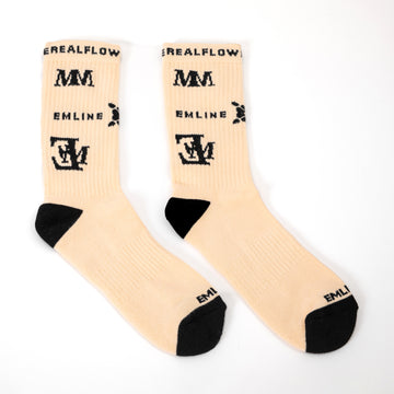 Emline Logo Socks - Cream