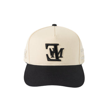 Logo Hat- Cream/Black