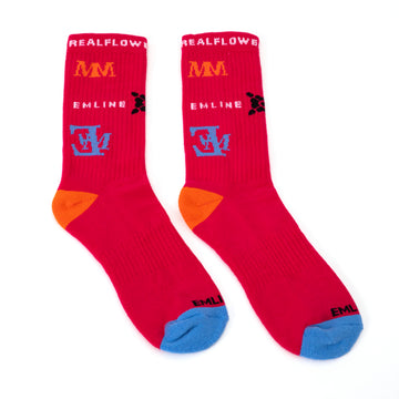 Emline Logo Socks - Pink
