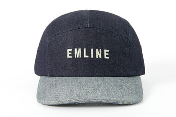 Logo Denim 5 Panel Hat - Dark Blue