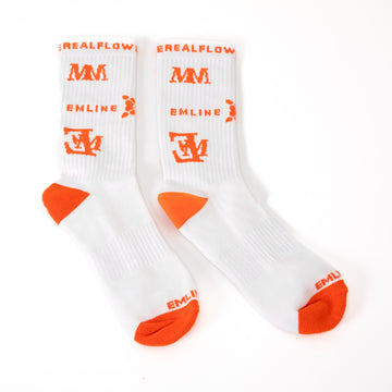 Emline Logo Socks - White