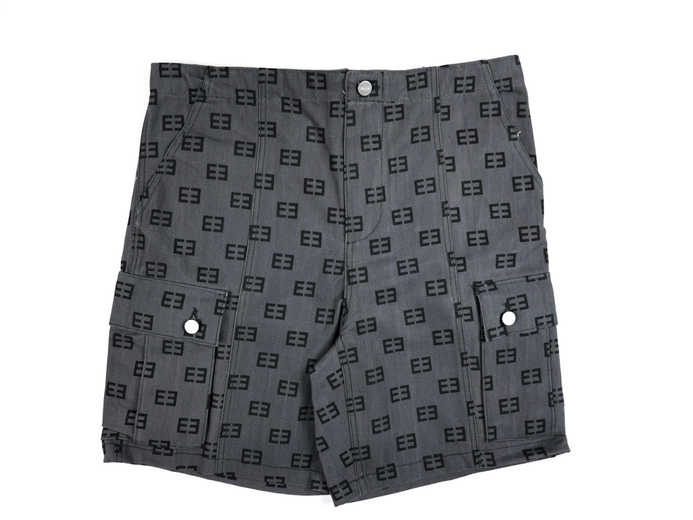 Monogram Logo Cargo Shorts - Smoke Gray