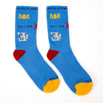 Emline Logo Socks - Baby Blue