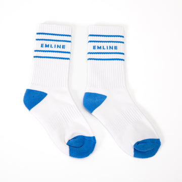 Kids Emline Socks - White/Light Blue