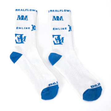Emline Logo Socks - White