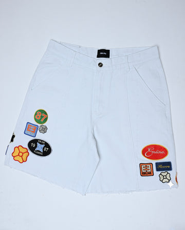 Design 137 - Patchwork Shorts White