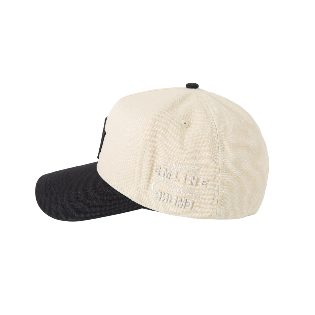 Logo Hat- Cream/Black
