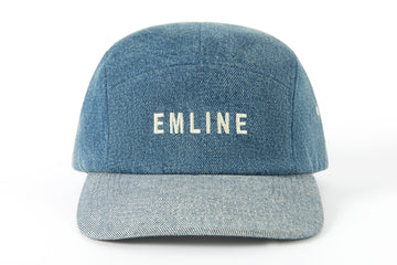Logo Denim 5 Panel Hat - Blue