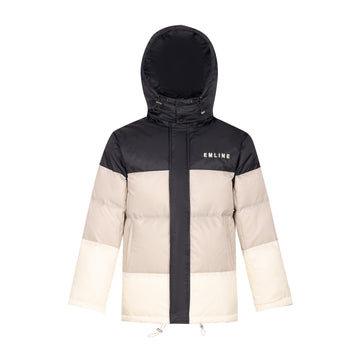 Emline Puff Jacket - Black/Gray