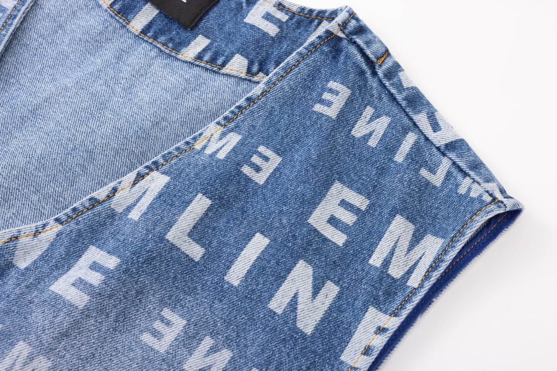 Logo Denim Vest - Blue