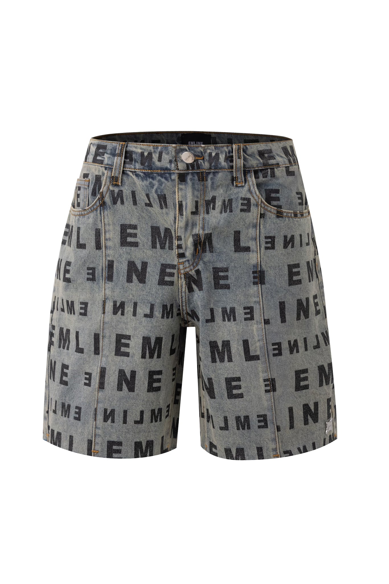 Logo Denim Shorts - Apricot