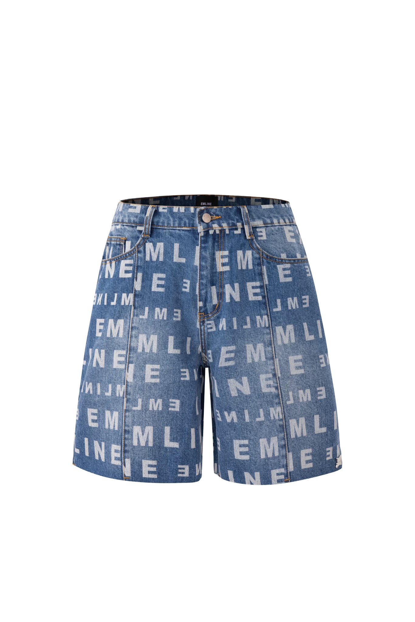 Logo Denim Shorts - Blue