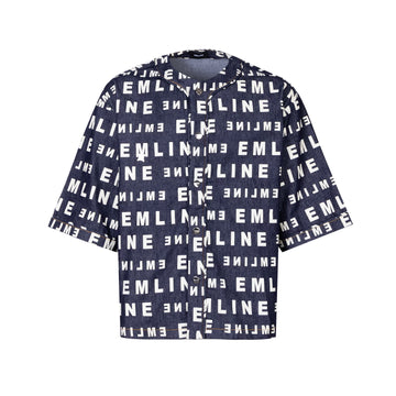 Denim Baseball Jersey - Blue