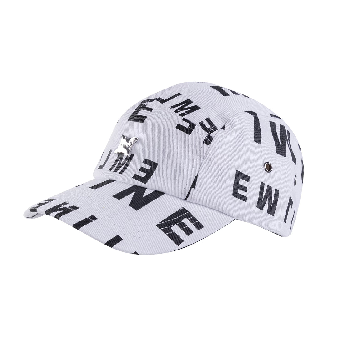 Logo Denim 5 Panel Hat - White