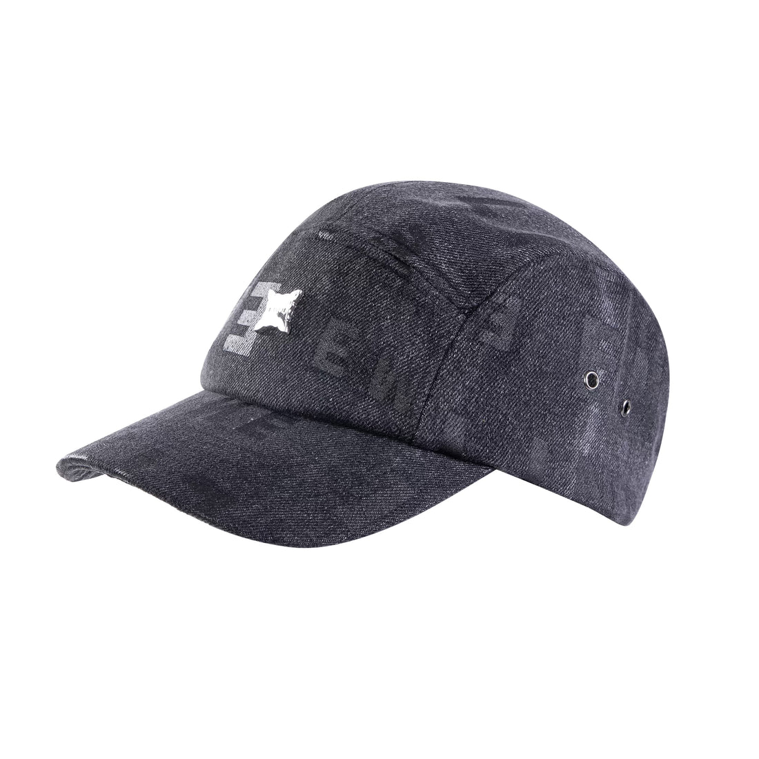 Logo Denim 5 Panel Hat - Black