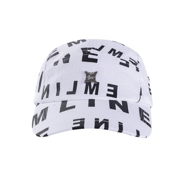 Logo Denim 5 Panel Hat - White