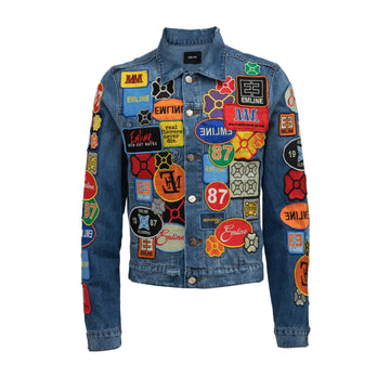 Patchwork Denim Jacket - Blue