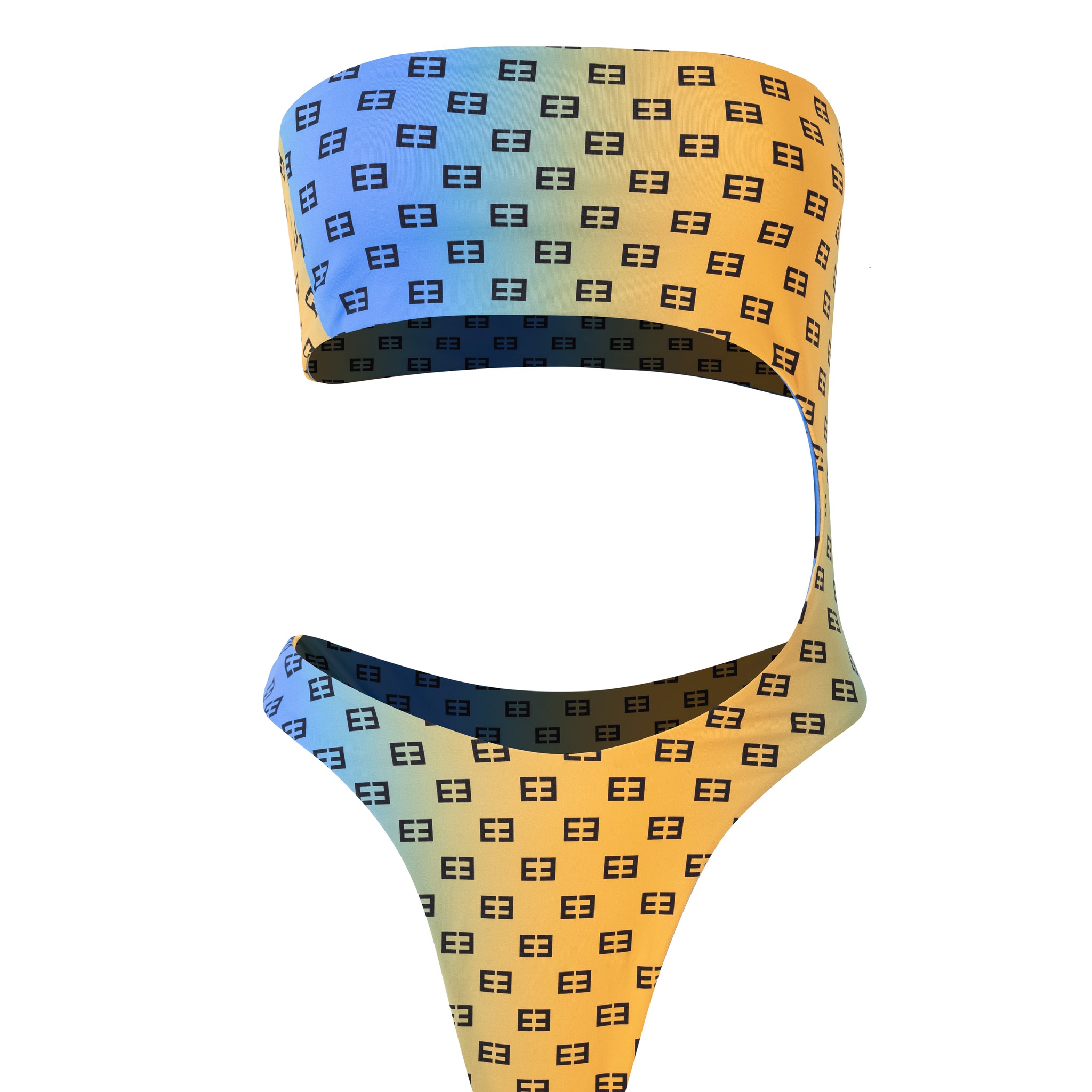 Bathing Suit 003 - Blue/Yellow