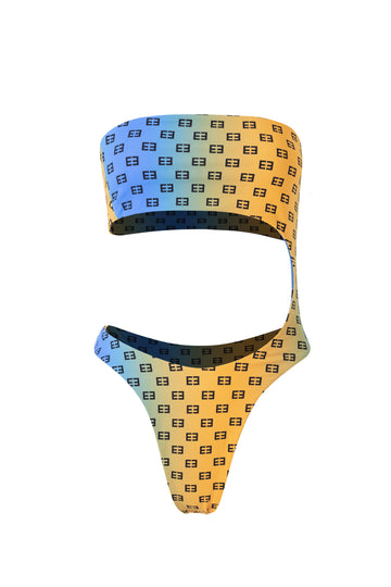 Bathing Suit 003 - Blue/Yellow