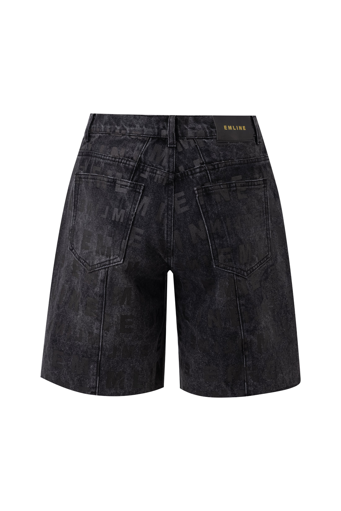 Logo Denim Shorts - Black