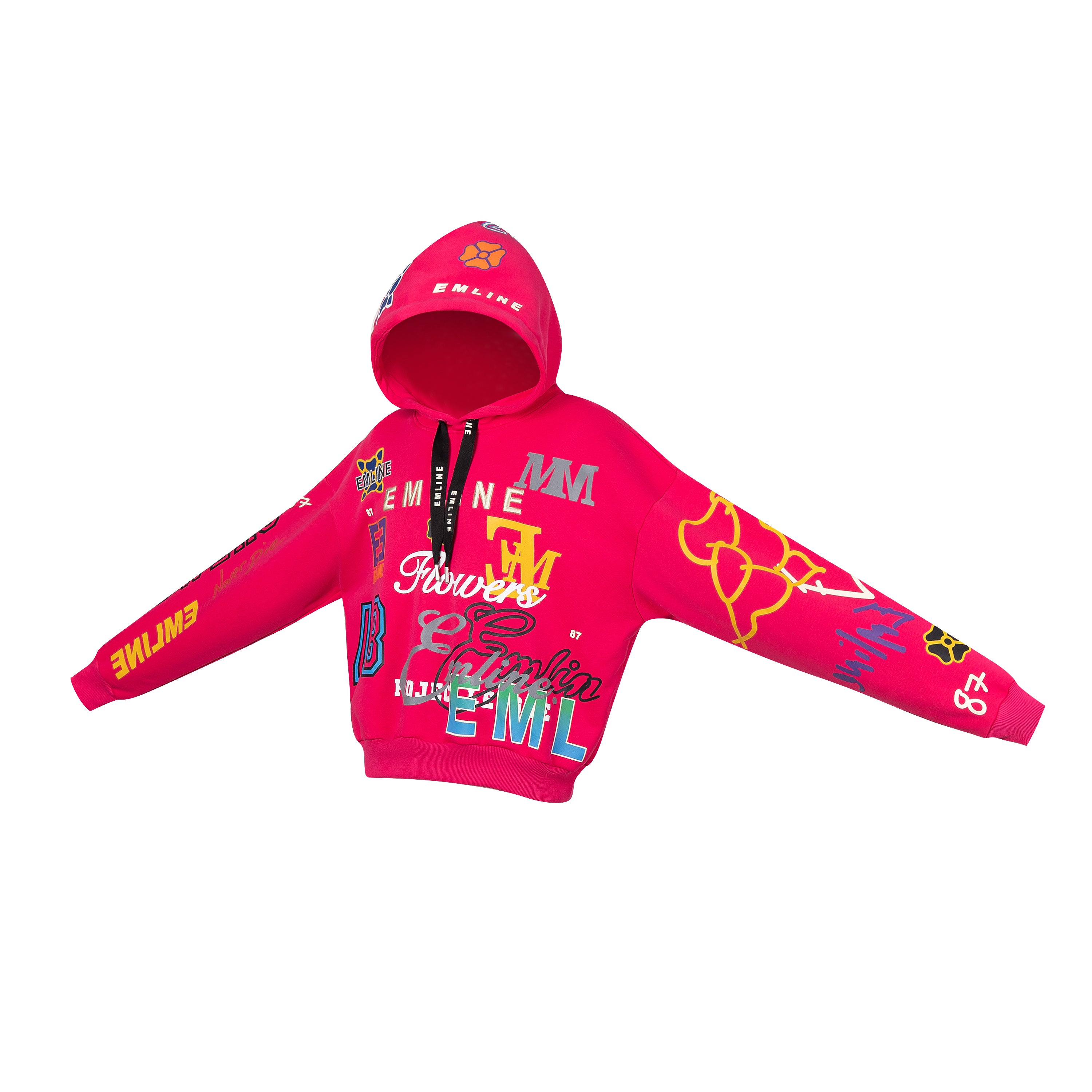 ÉPINE PARIS embroidery sweat navy×pink ÉPINE PARIS embroidery sweat babypink×babypink