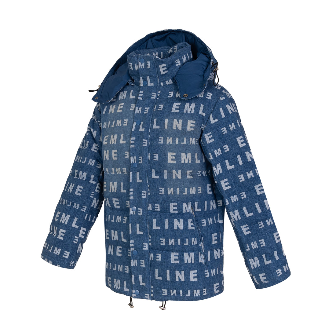 Denim Emline Puff Jacket - Blue