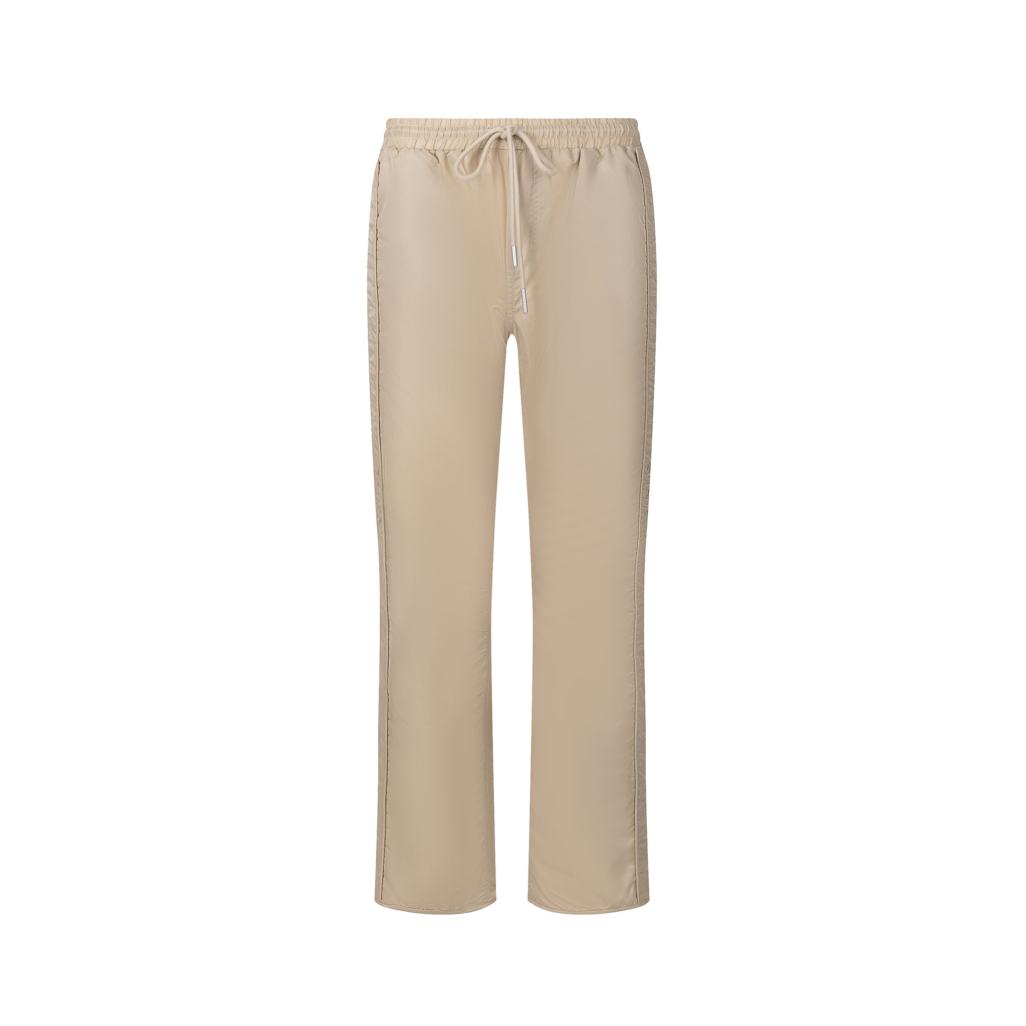 Satin Windbreaker Pants -Light Khaki
