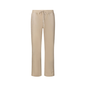 Satin Windbreaker Pants -Light Khaki