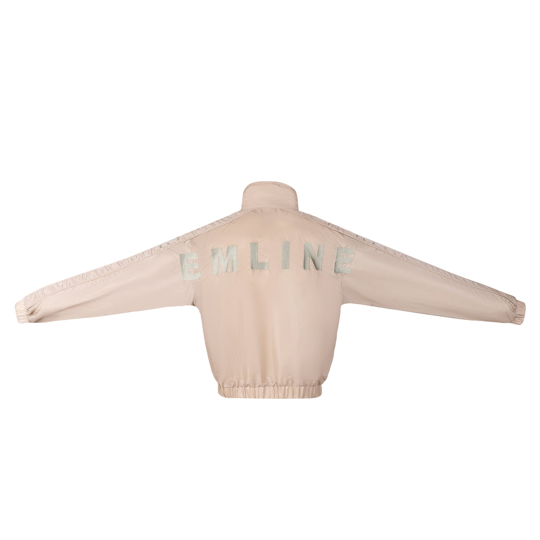 Satin Windbreaker Top - Light Khaki