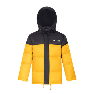 Emline Puff Jacket - Black/Yellow